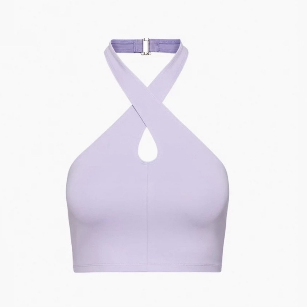 NWOT Aritzia Lilac Halter Crop Top